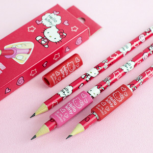 (出清不退換)正版Hello Kitty學前握筆器+木鉛筆 3入組