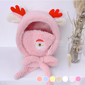 (出清不退換)聖誕麋鹿角毛絨帽子組