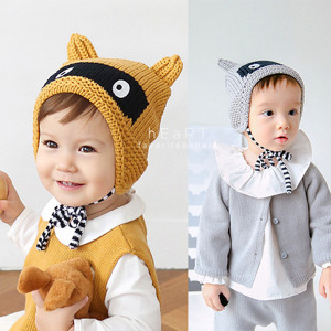 (出清不退換)蒙面狸貓保暖護耳針織帽