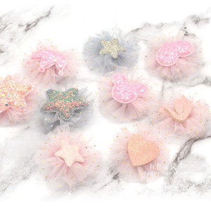 閃亮幾何圖形網紗髮夾