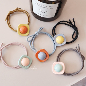 少女馬卡色立體造型髮圈