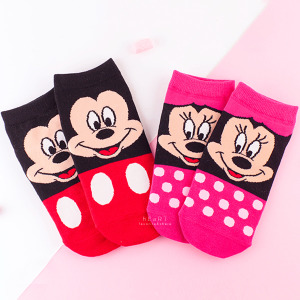 (出清不退換)正版迪士尼米老鼠系列直版親子襪 米奇米妮