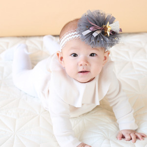 星星網紗流蘇髮帶