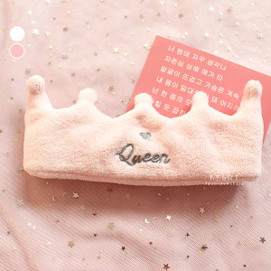 少女軟綿綿皇冠洗臉髮帶