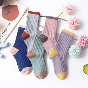 日系雙色短筒襪