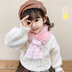 (出清不退換)絨毛格子保暖圍巾