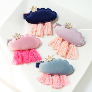 雲朵流蘇造型立體髮夾