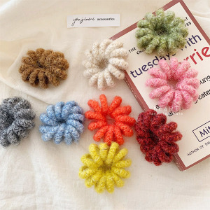 復古毛線電話繩髮圈