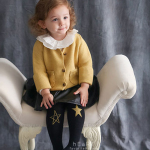 (出清不退換)柔軟超彈力簡約棉質星星塗鴉包腳褲襪