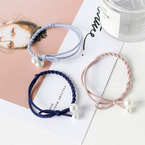 設計編織結珍珠髮圈