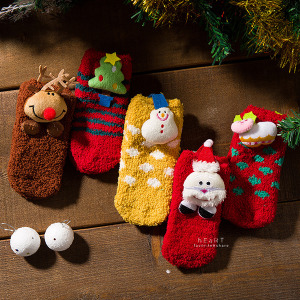 (出清不退換)珊瑚絨立體玩偶聖誕襪