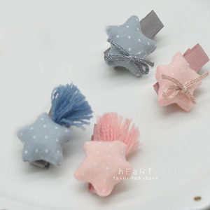 馬卡龍流蘇蝴蝶結星星髮夾