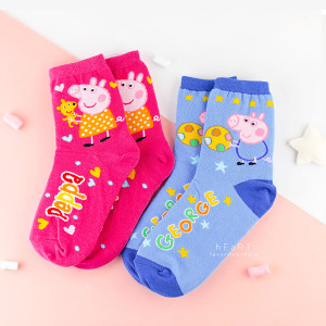 (出清不退換)正版佩佩豬長版童襪