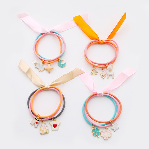 多層次精緻吊飾造型髮圈