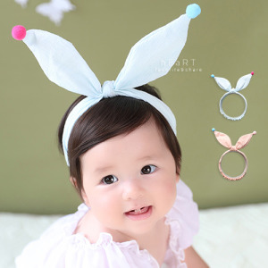 毛球尖兔耳棉感髮帶