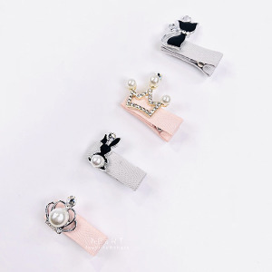 精緻合金皇冠造型髮夾 4入組