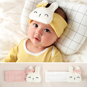 微笑小兔大臉棉感布藝髮帶