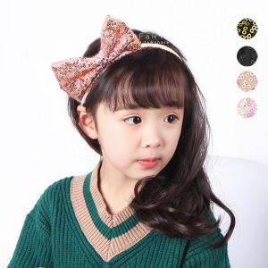 甜美亮片蝴蝶結髮箍