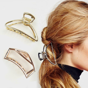 復古簡約幾何金屬髮夾