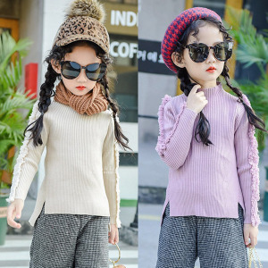 (出清不退換)高領毛絨造型針織上衣