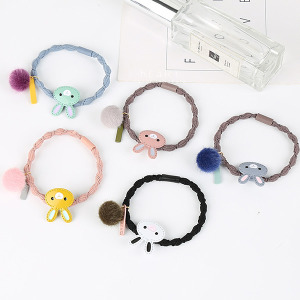 馬卡龍色小兔子彈性髮圈