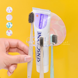 浴室4孔牙膏牙刷架