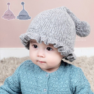 (出清不退換)混色針織長尾毛線保暖帽