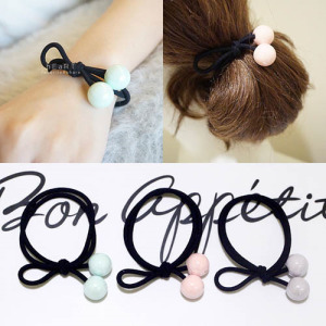 冰淇淋色糖果綁繩髮圈