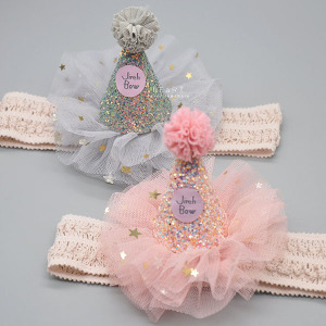 閃亮帽子生日派對造型髮帶