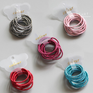 彩色金絲彈性髮圈組 10入組