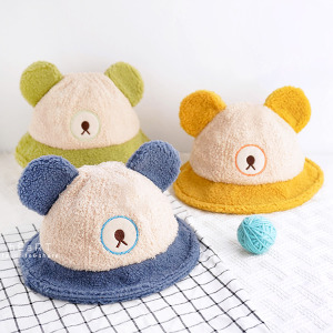 (出清不退換)小熊耳造型羊羔絨漁夫帽