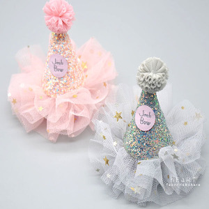 閃亮帽子生日派對造型髮夾