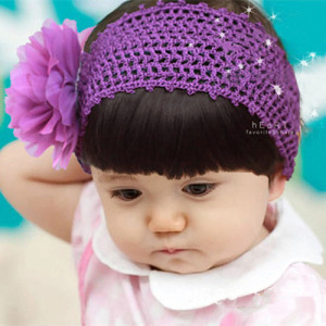 古典紗花針織前劉海髮帶