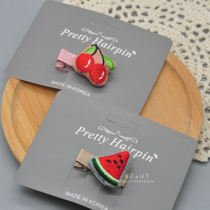 可愛櫻桃西瓜水果髮夾