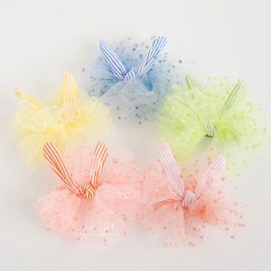 波點網紗蝴蝶結兔耳朵鴨嘴髮夾