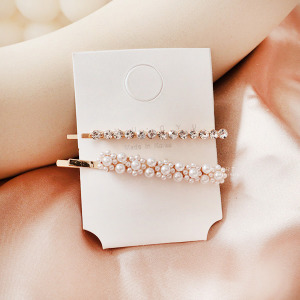 韓系少女氣質髮夾 圍繞珍珠 2入組