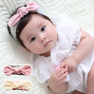 配色棉布綁結髮帶