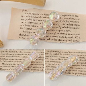 夢幻透明劉海髮夾 鍊條 圓型切 方型切