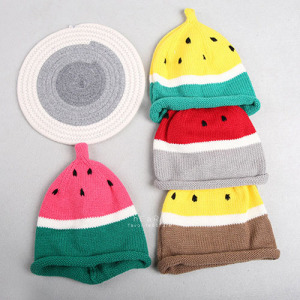 (出清不退換)西瓜造型保暖毛線帽