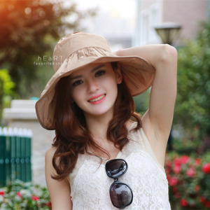 (出清不退換)親子夏日防曬可折疊寬簷遮陽帽 大人款