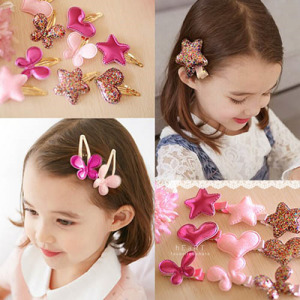 星心蝴蝶金蔥髮夾BB夾