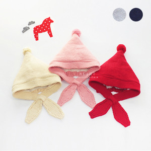 (出清不退換)小精靈尖頂加絨護耳保暖帽