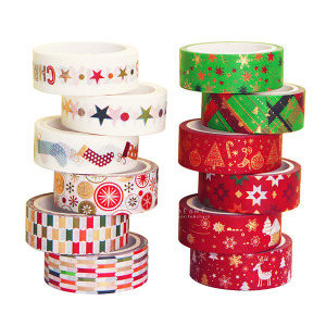 聖誕款紙膠帶 12入組