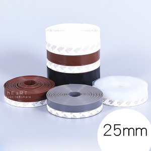 自黏式門窗玻璃防風防水隔音密封膠條 25mm