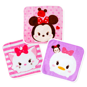 (出清不退換)正版迪士尼米妮TSUMTSUM小方巾 3件組
