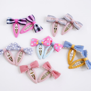 氣質蝴蝶結鏤空BB髮夾 2入組