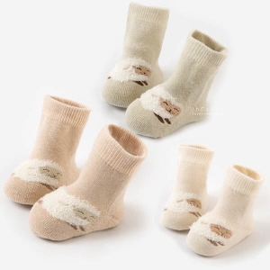(出清不退換)天然彩棉動物短襪地板襪