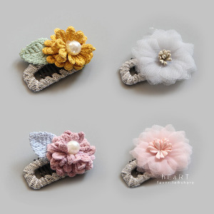 氣質迷你花朵布藝髮夾