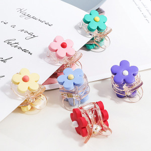 糖果色花朵百搭髮夾