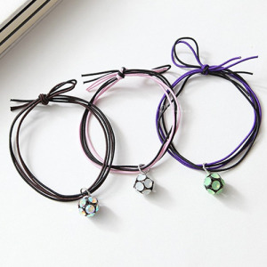 層次拼色水鑽感細緻髮圈